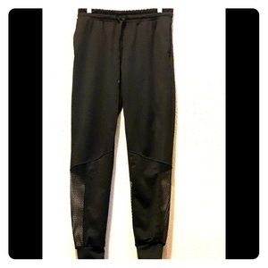 Black net joggers